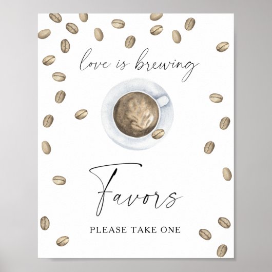 Brautparty-Favoriten für Kaffee, bitte nehmen Sie Poster (Vorne)