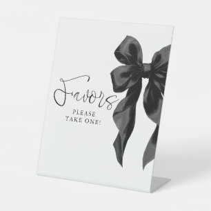 Brautparty-Favoriten für Schwarzes Bow Sockelschild