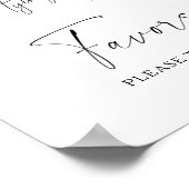 Brautparty-Favoriten mit schwarzem Bug bitte eine Poster (Ecke)