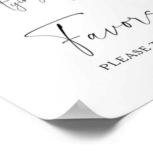 Brautparty-Favoriten mit schwarzem Bug bitte eine Poster (Ecke)