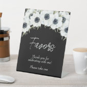 Brautparty-Favoriten Schwarz/Weiß Sockelschild (In SItu)