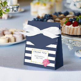 Brautparty Fevor Boxes | Marine Strips & Peony Geschenkschachtel