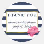 Brautparty Fevor Stickers | Marine Strips & Peony (Vorderseite)