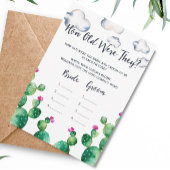 Brautparty Fiesta wie alt waren sie Spielkarte Begleitkarte