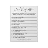 Brautparty Finden Sie das Gast-Spiel Notizblock (Rotiert)