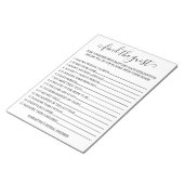 Brautparty Finden Sie das Gast-Spiel Notizblock (angewinkelt)