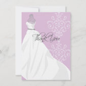 Brautparty flaches | danken Ihnen zu kardieren Dankeskarte (Vorderseite)