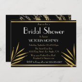 Brautparty Flapper Great Gatsby Harlem Nights Einladung (Vorne/Hinten)