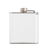 Brautparty-Flasche mit weißen Blumen Flachmann (Rückseite)