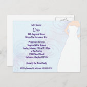 Brautparty Flora Einladung Postkarten (Vorne/Hinten)