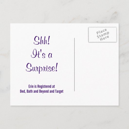 Brautparty Flora Einladung Postkarten (Rückseite)