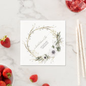 Brautparty Floral BOHO Wreath Anemone Rustikal Serviette (Beispiel)