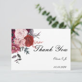 BRAUTPARTY FLORAL DANKE SIE KARTE (Stehend Vorderseite)