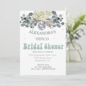Brautparty Floral Dusty Einladung (Stehend Vorderseite)