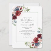 Brautparty Floral Einladung (Vorderseite)