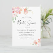 Brautparty Floral Einladung (Stehend Vorderseite)