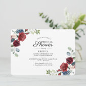 Brautparty Floral Einladung (Stehend Vorderseite)