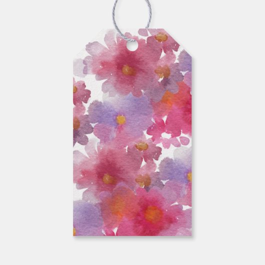 Brautparty Floral Geschenkanhänger (Rückseite)