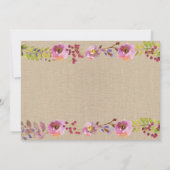 Brautparty Floral Jars Itinerary Bachelorette Einladung (Rückseite)