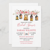 Brautparty "Floral Lanterns" Einladung (Vorne/Hinten)