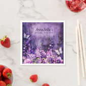 Brautparty Floral Napkins - Lila Reverie Gard Serviette (Beispiel)