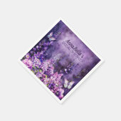 Brautparty Floral Napkins - Lila Reverie Gard Serviette (Ecke)