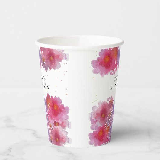Brautparty Floral Pappbecher (Links)