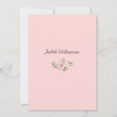 Brautparty Floral Pink Flat Announccard Ankündigung (Rückseite)