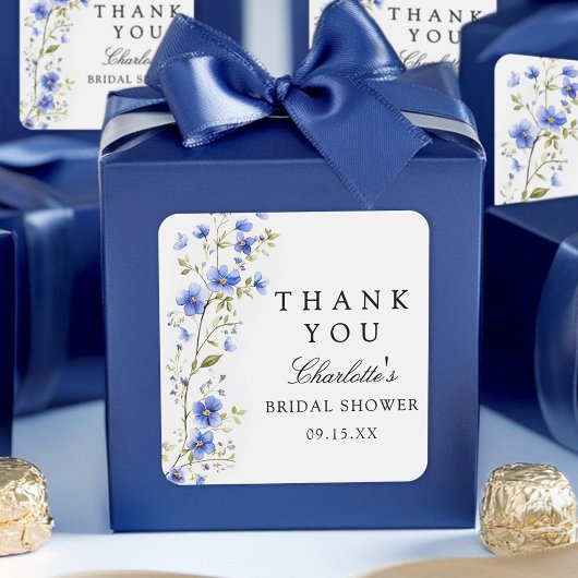 Brautparty Floral Quadratischer Aufkleber