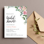 Brautparty Floral Rose Grüne Einladung