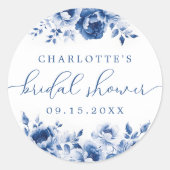 Brautparty Floral Runder Aufkleber (Vorderseite)