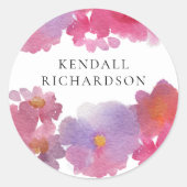 Brautparty Floral Runder Aufkleber (Vorderseite)