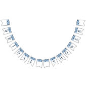 Brautparty Floral Script Navy Blue Wimpelkette (Alle)