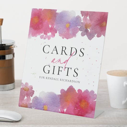 Brautparty Floral Sockelschild (In Situ)