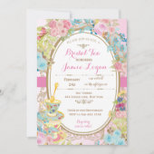 Brautparty Floral Tee Party Einladung (Vorderseite)