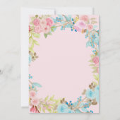 Brautparty Floral Tee Party Einladung (Rückseite)