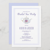 Brautparty Floral Tee Party Einladung (Vorne/Hinten)