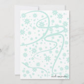 Brautparty Floral Tiffany Aquamarin Einladung (Rückseite)