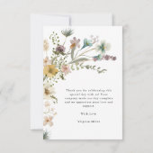 Brautparty floral Vielen Dank Karte (Rückseite)