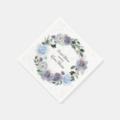 Brautparty Floral Wreath Serviette (Ecke)
