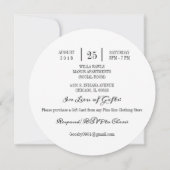 Brautparty Floral Wreath White Green Gold Einladung (Rückseite)