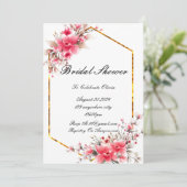 BRAUTPARTY-FLORALE EINLADUNG (Stehend Vorderseite)