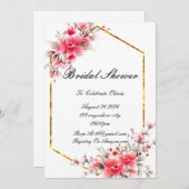 BRAUTPARTY-FLORALE EINLADUNG (Vorne/Hinten)