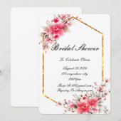 BRAUTPARTY-FLORALE EINLADUNG (Vorne/Hinten)
