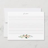 Brautparty Florals Wasserfarbe Rosa Rezept Karte (Rückseite)
