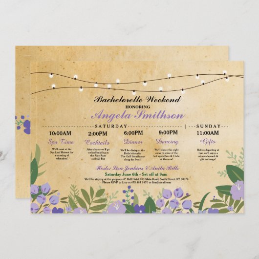 Brautparty Florenz Programm (Vorne/Hinten)