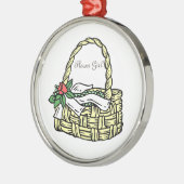 Brautparty Flower Girl Weihnachtsgeschenk Silbernes Ornament (Links)