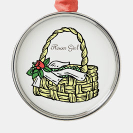 Brautparty Flower Girl Weihnachtsgeschenk Silbernes Ornament