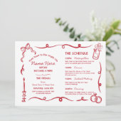 Brautparty Flügeldraht Programm (Stehend Vorderseite)