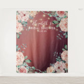 Brautparty Foto Backend Blume String Lights Wandteppich (Vorderseite)